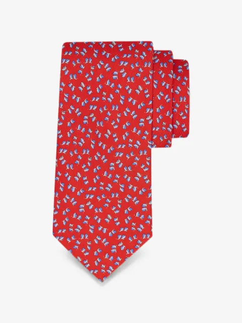 Ferragamo Dragonfly-print silk tie