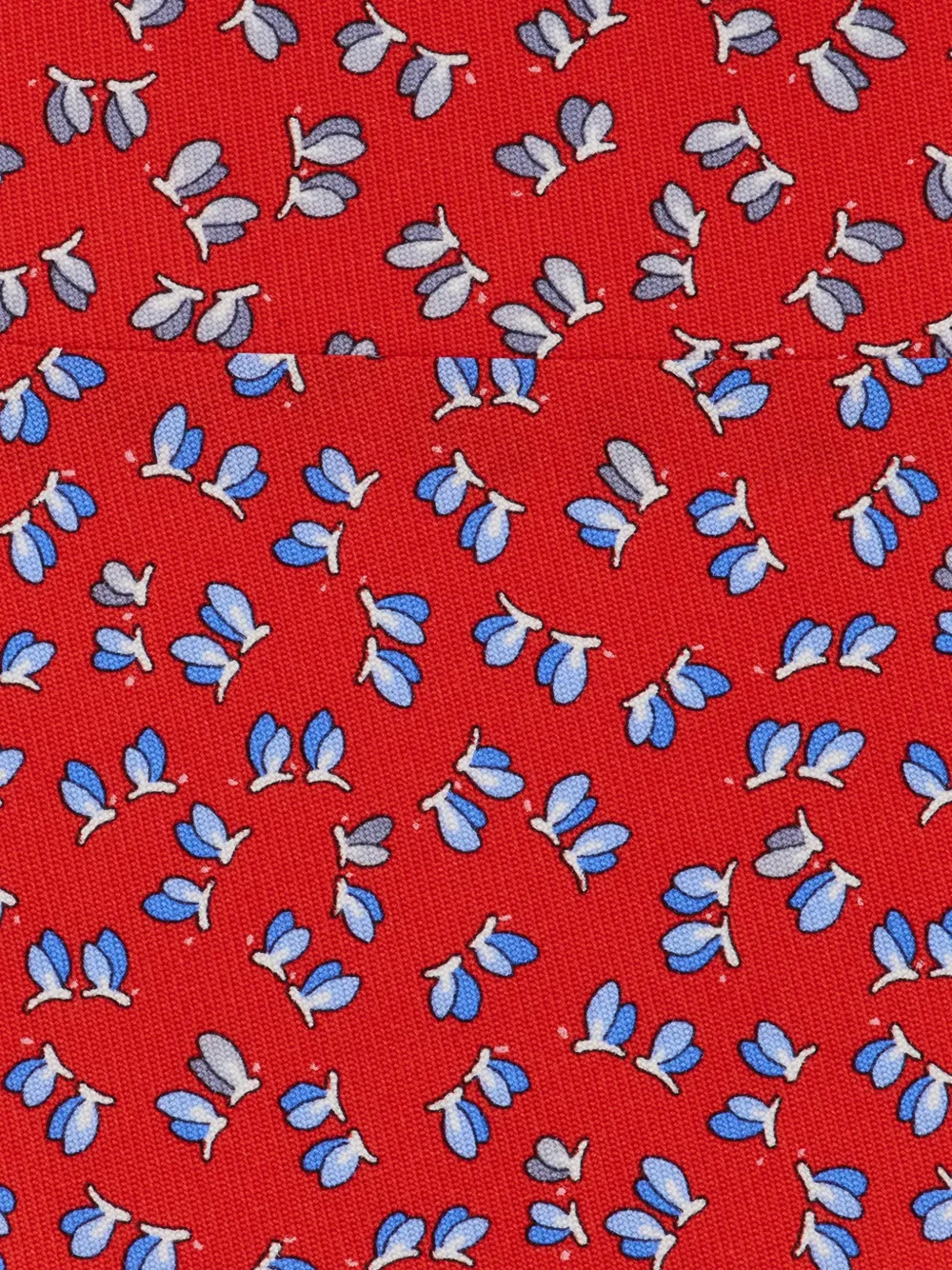 Ferragamo Zijden stropdas met libelle-print Rood