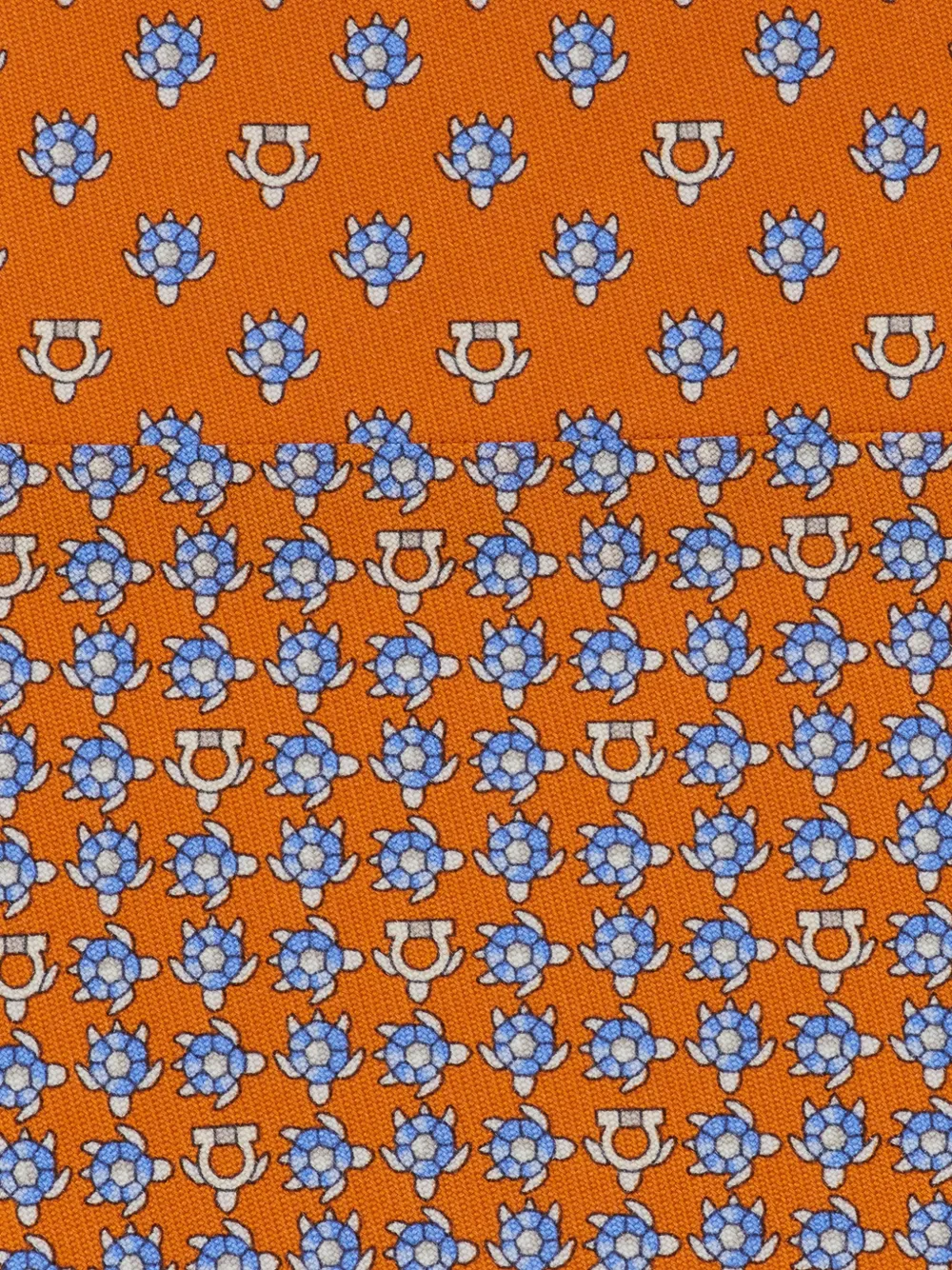 Ferragamo Zijden stropdas met schildpad-print Oranje