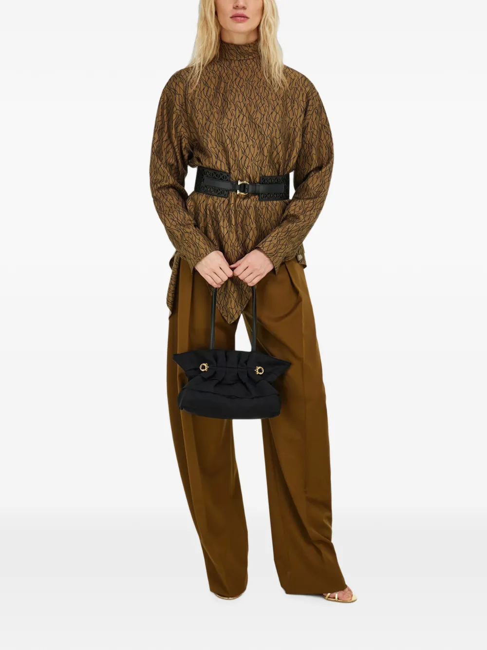Ferragamo Soft kleine tas Zwart
