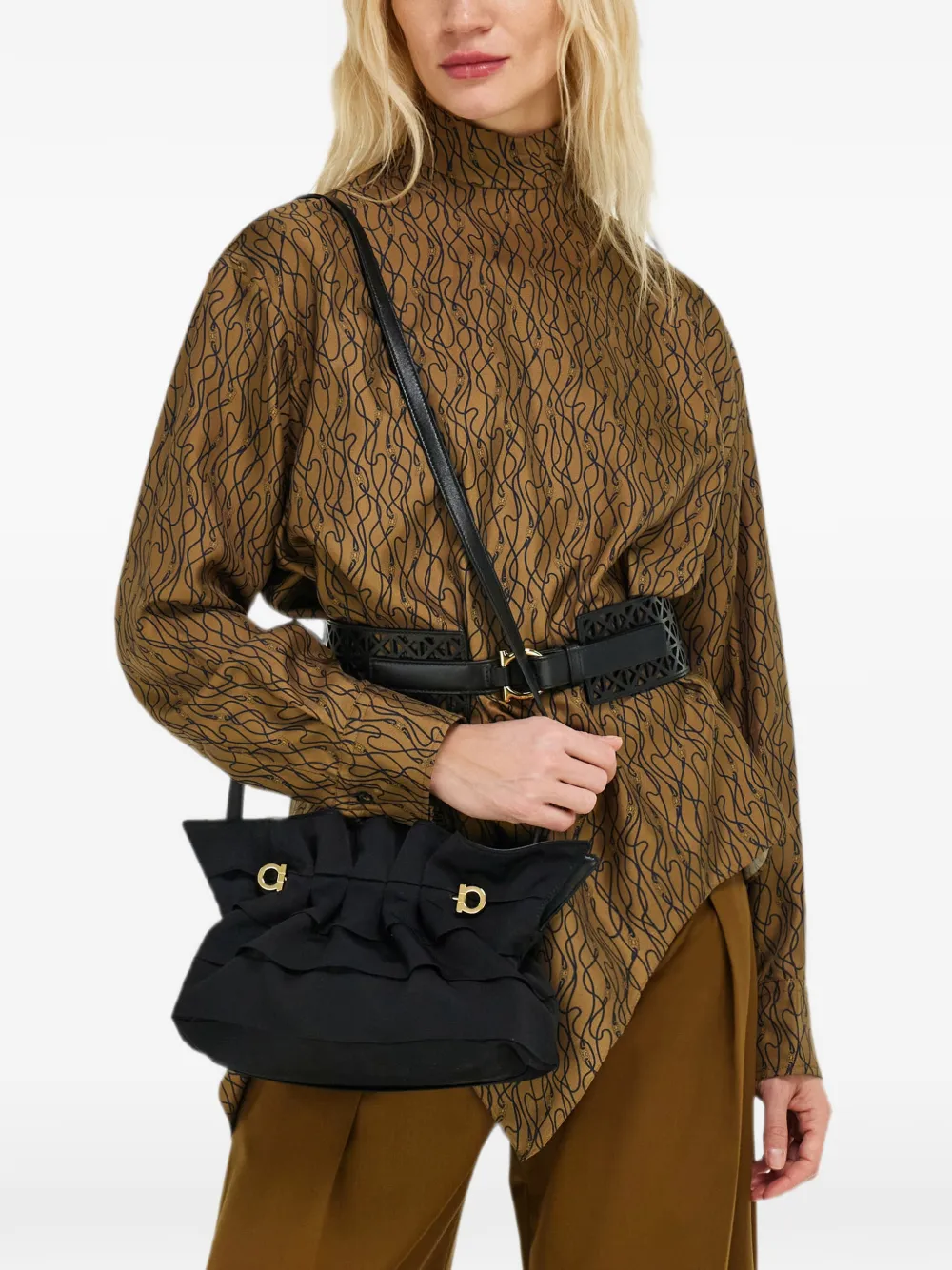 Ferragamo Soft kleine tas Zwart