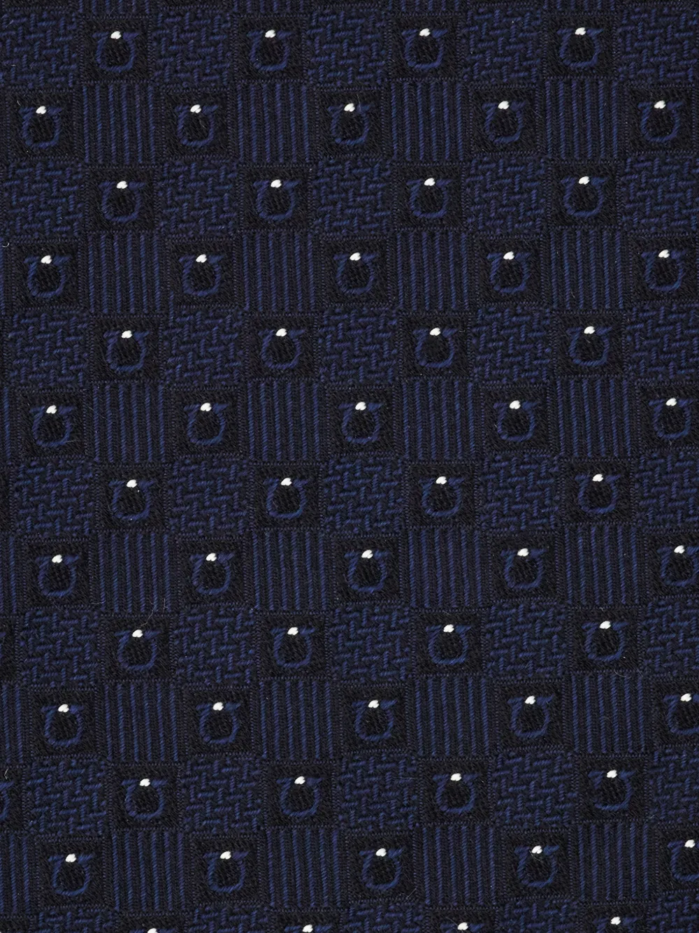 Ferragamo Stropdas met jacquard Blauw