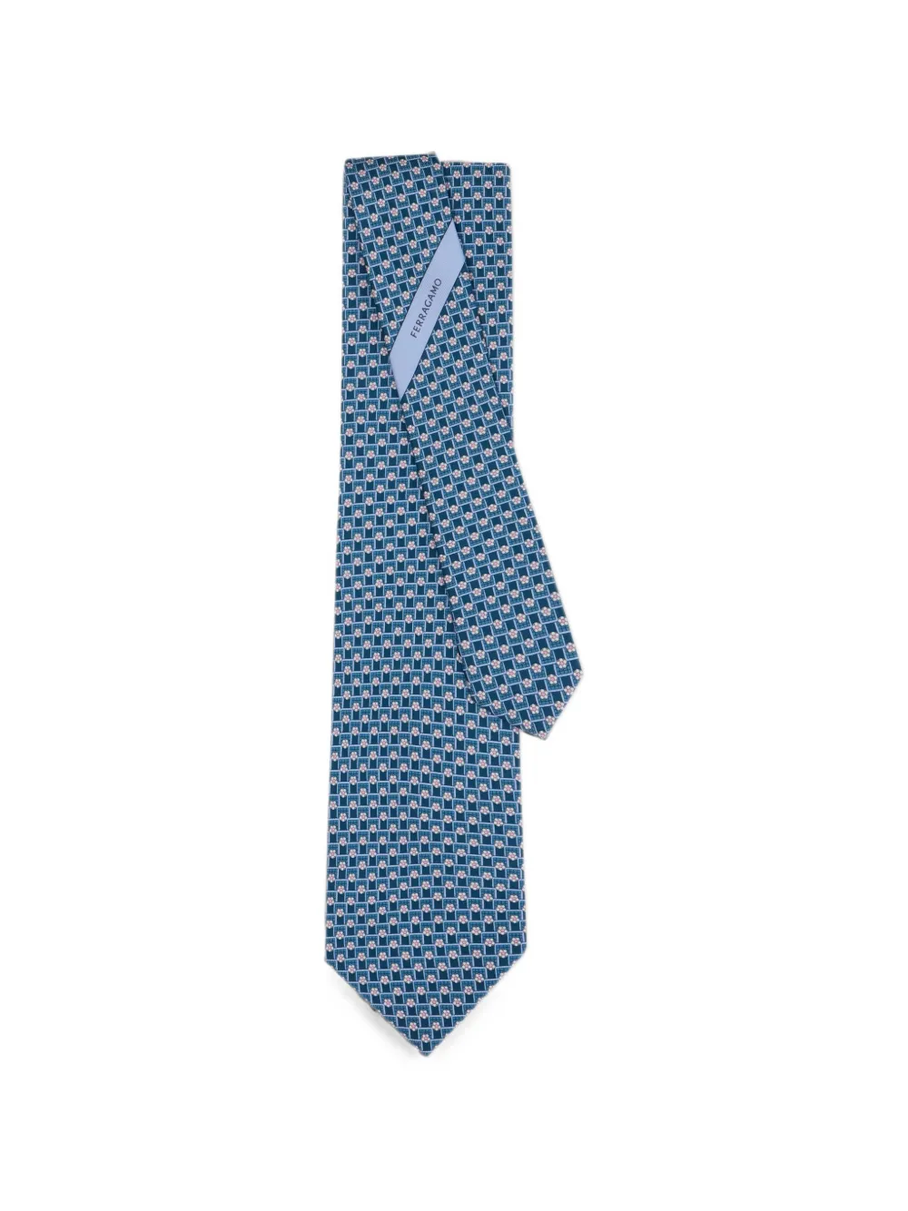 Ferragamo Tournament-print silk tie · One Size