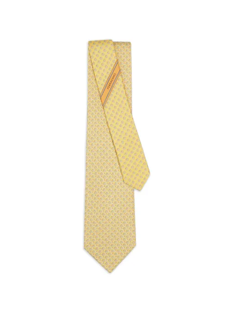 Ferragamo corbata de seda Gancini