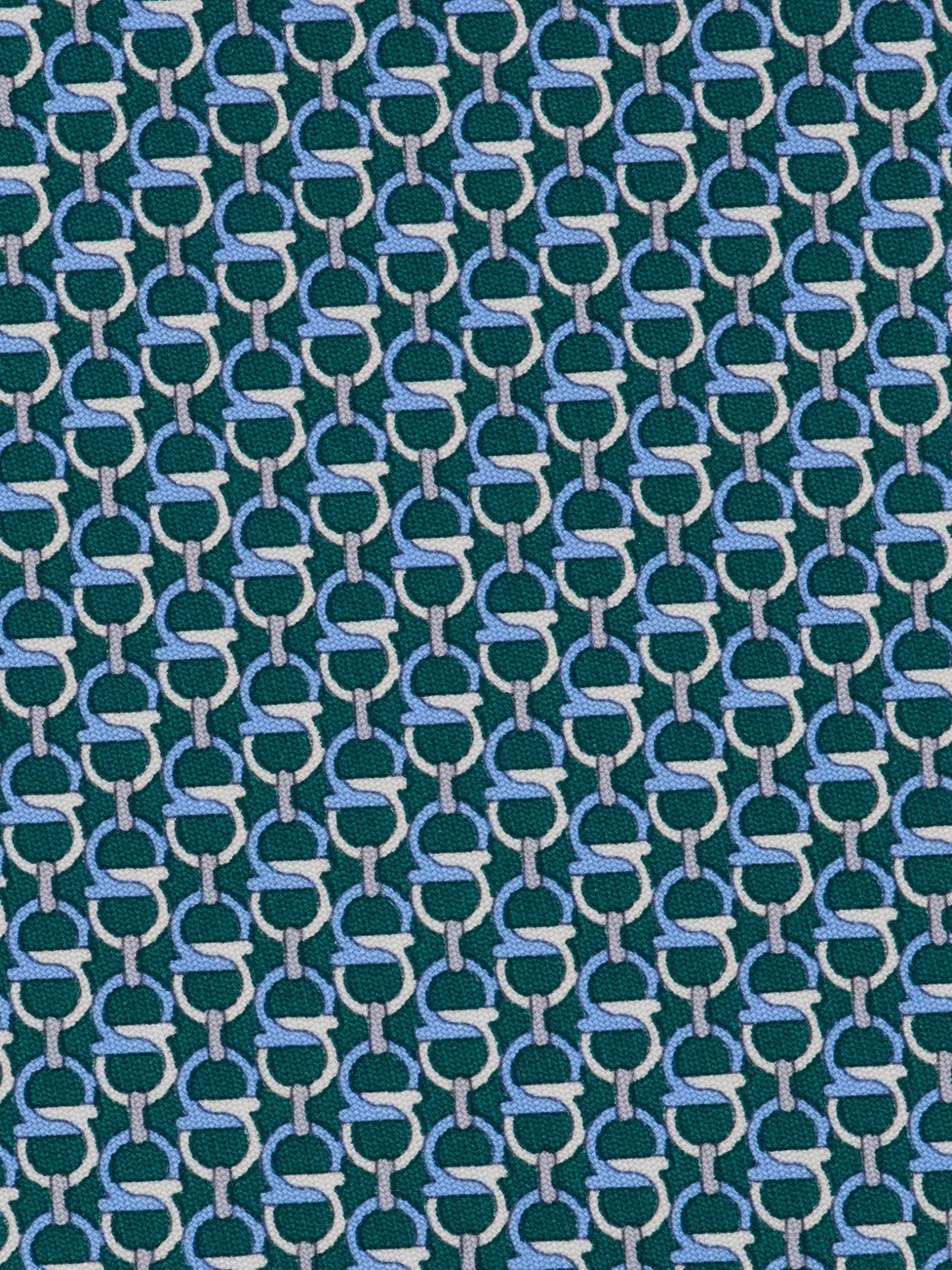 Ferragamo Gancini stropdas met schakelprint Groen
