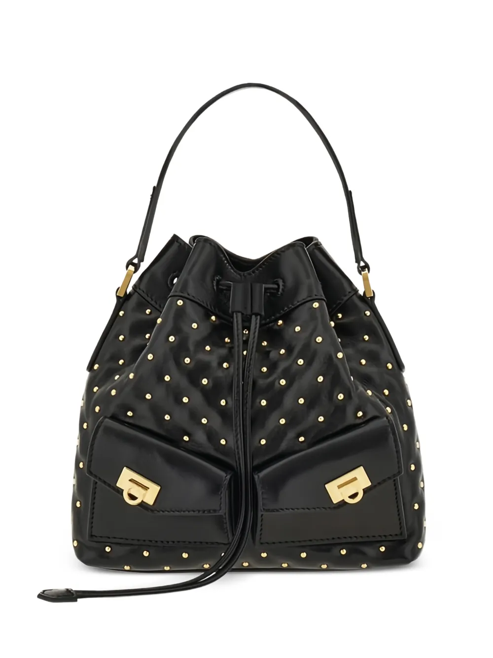 Ferragamo sac seau multipoches - Noir Ferragamo sac seau multipoches - Noir