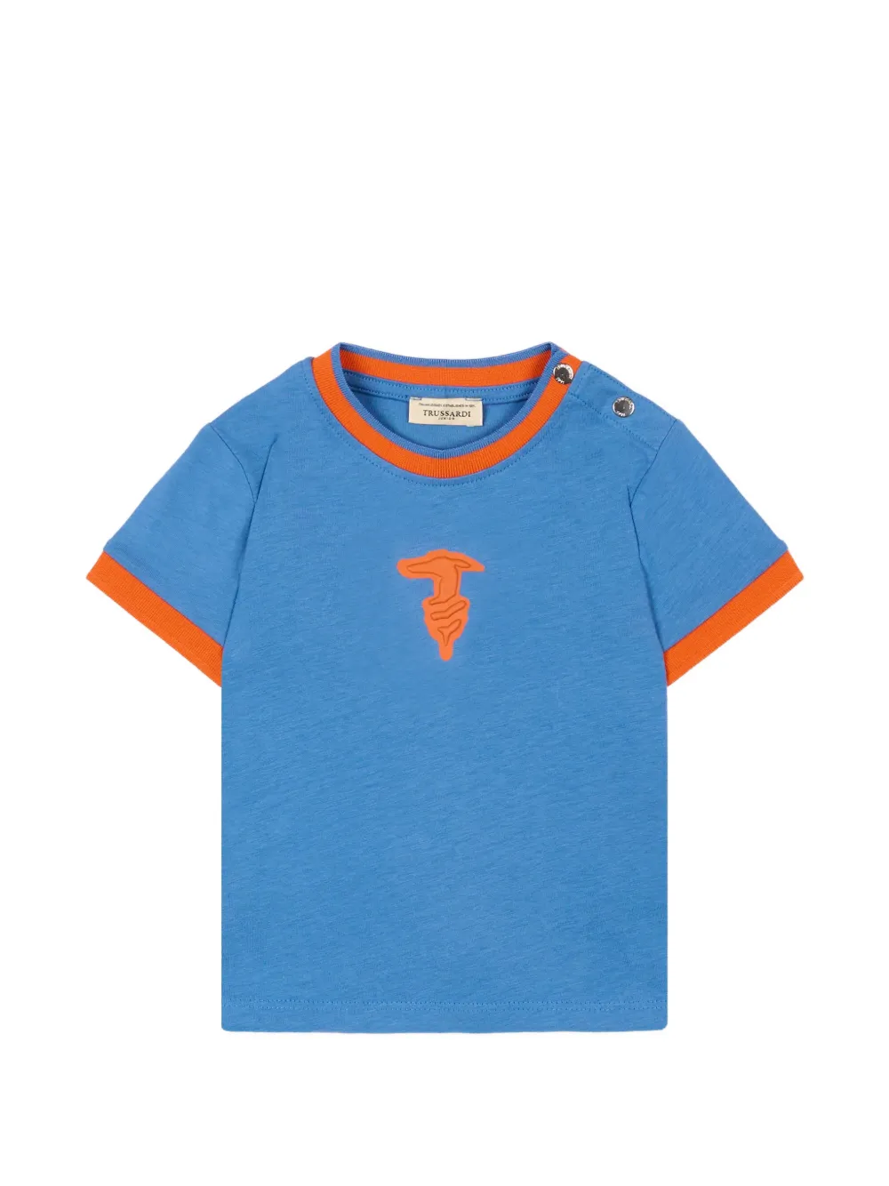 TRUSSARDI JUNIOR logo-patch T-shirt - Blu