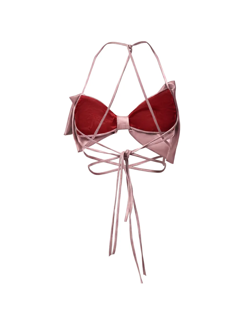 Lika Cropped top met strikvorm Roze