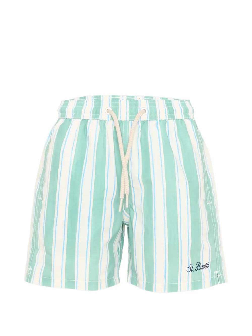 MC2 Saint Barth Kids striped swim shorts - Grün