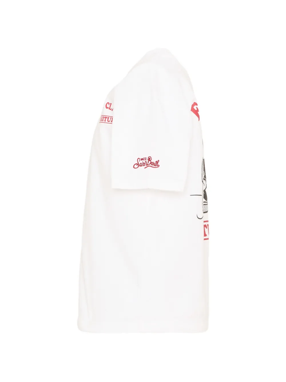 MC2 Saint Barth Kids Katoenen T-shirt met logoprint Wit
