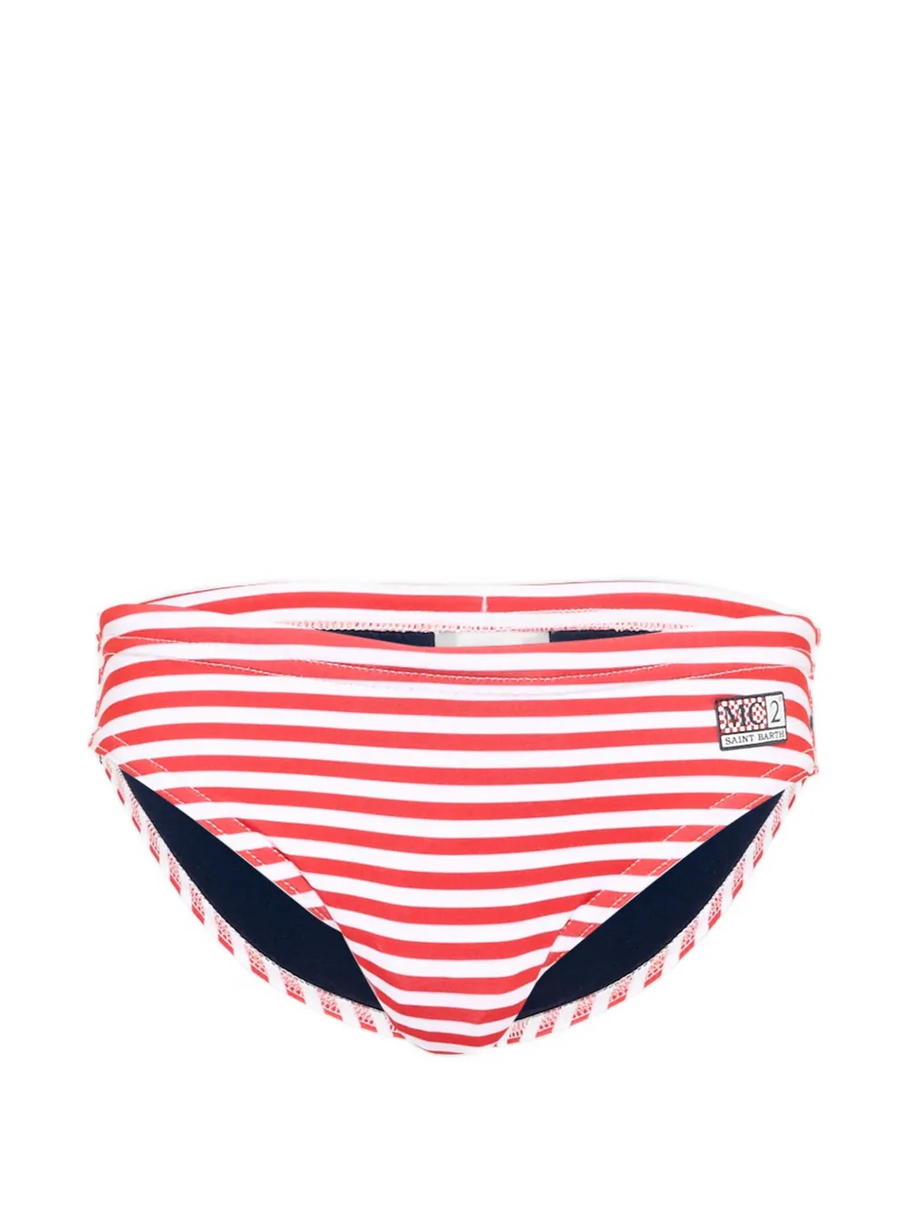 MC2 Saint Barth Kids striped swim briefs - Rot