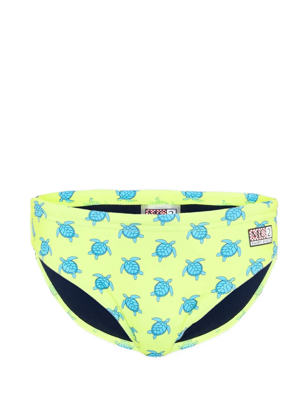 MC2 Saint Barth Kids turtle-print swim briefs - Gelb