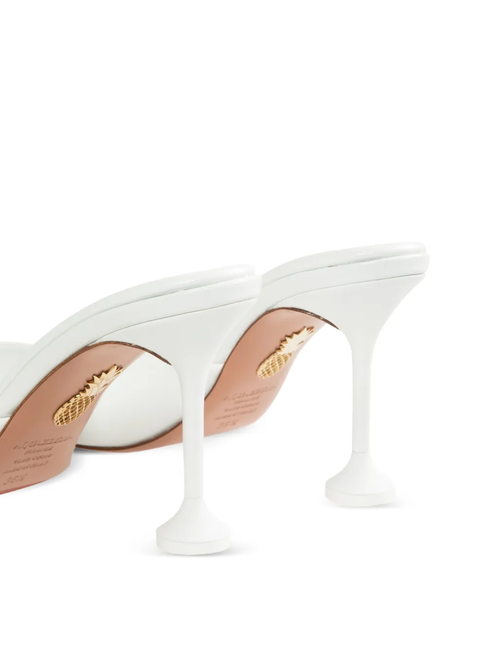 Aquazzura Bisous leather mules Wit