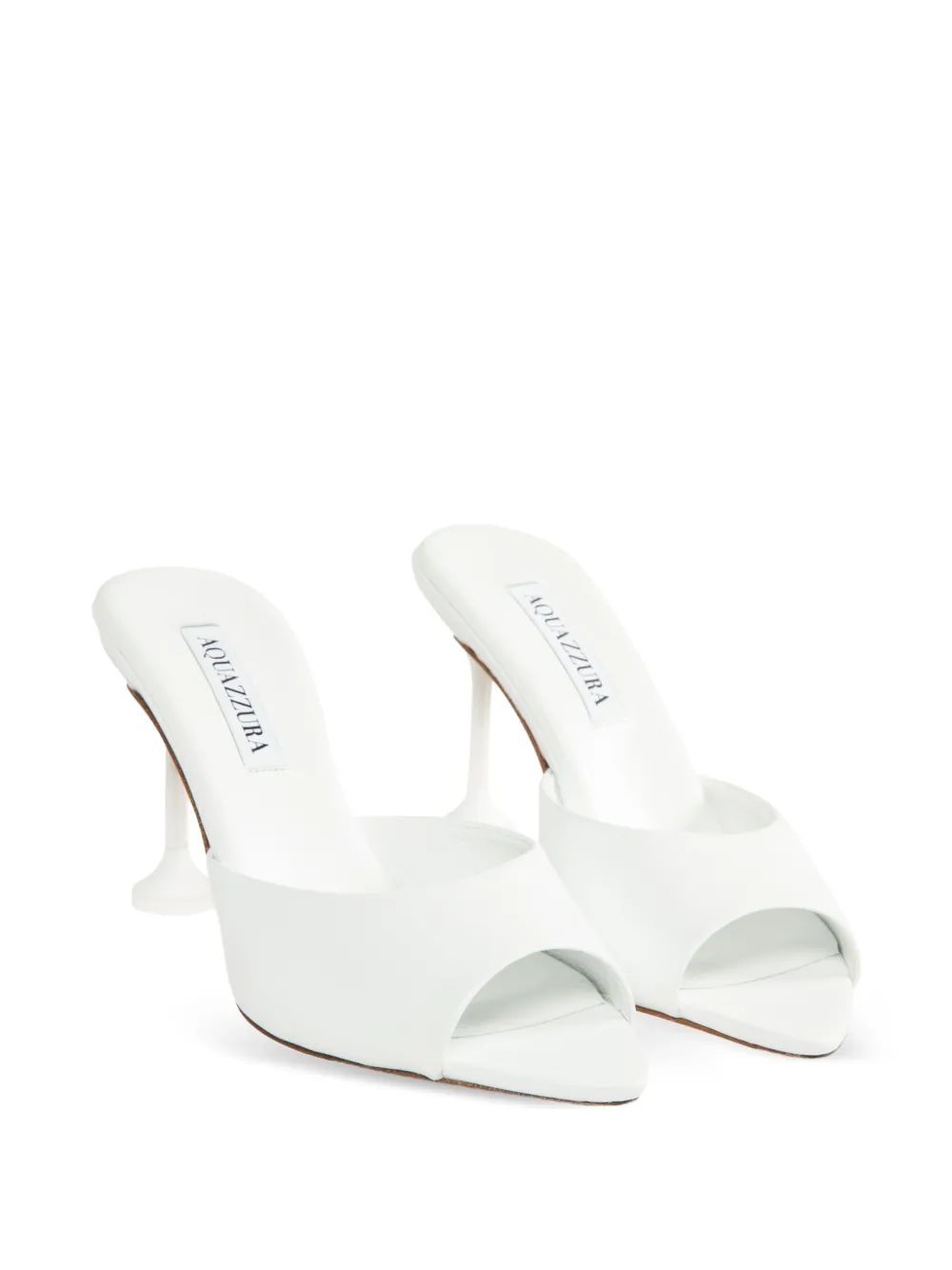 Aquazzura Bisous leather mules Wit