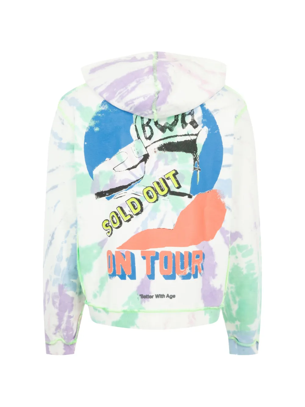 Better with Age Hoodie met tie-dye print
