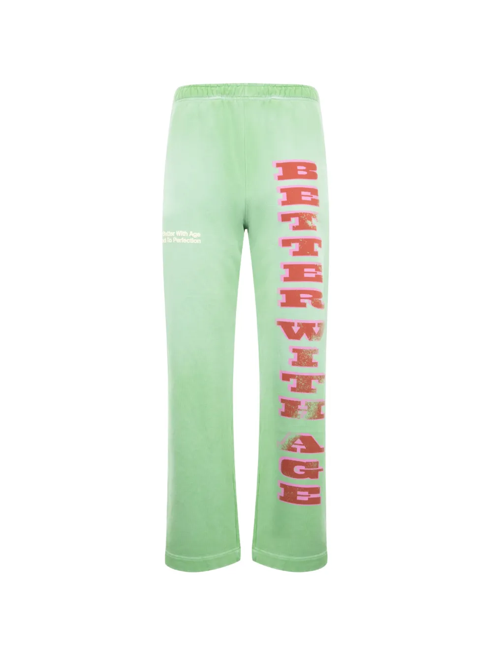 Better with Age Moniker logo-print track pants - Verde