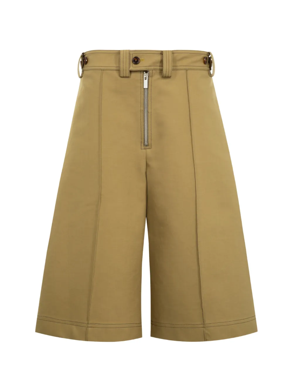 Christopher John Rogers zip-detail wide-leg shorts - Toni neutri
