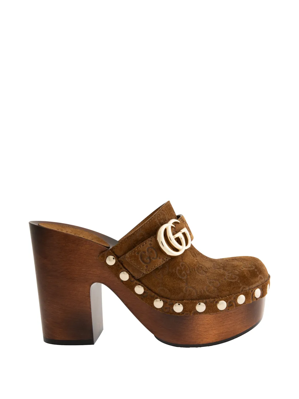 Gucci GG Marmont suede clogs Bruin