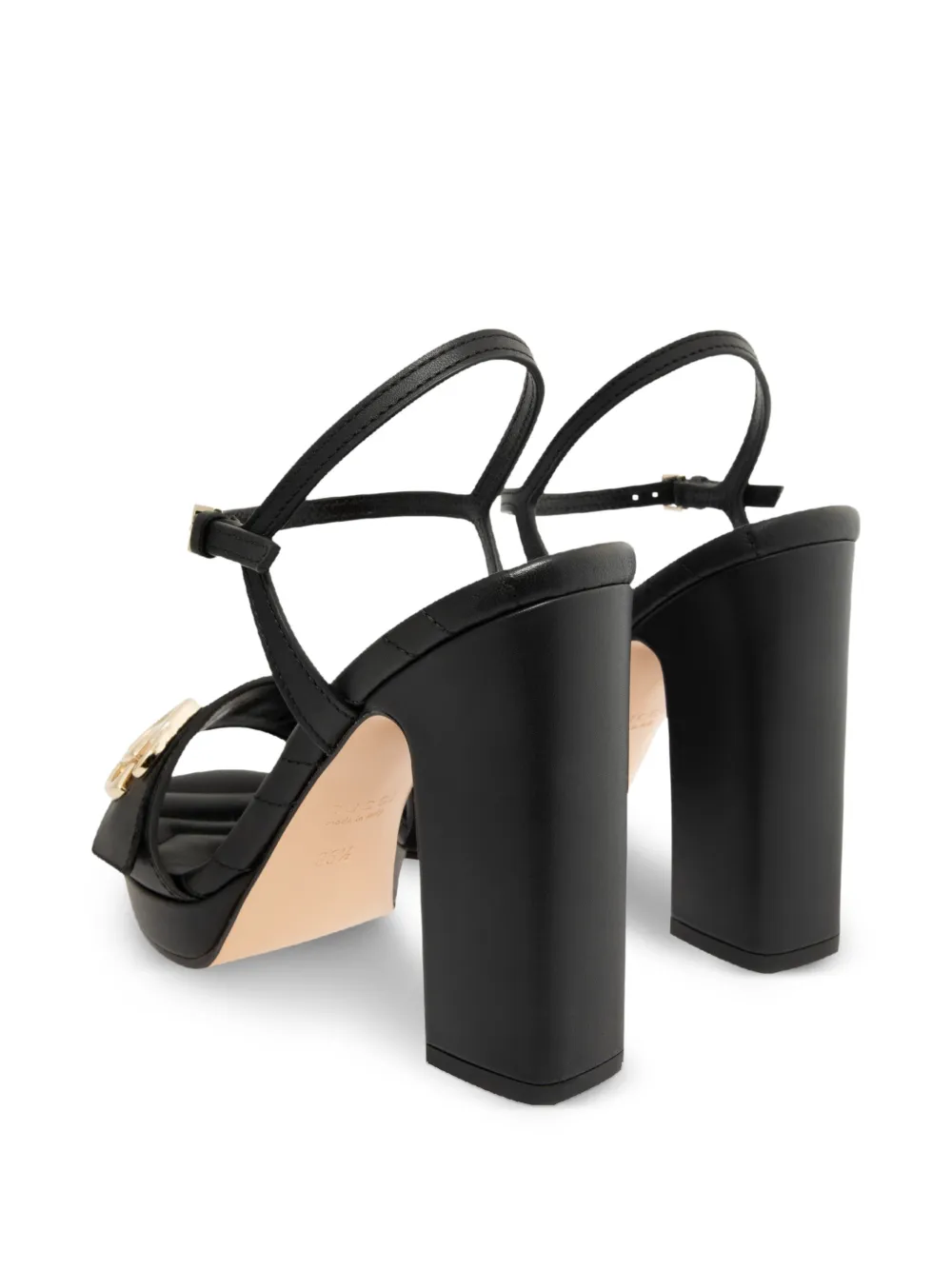 Gucci Double G leather sandals Zwart