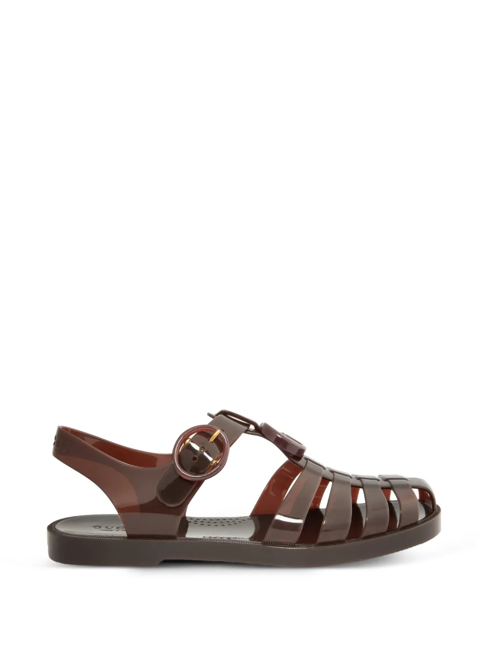 Gucci Double G rubber sandals - White