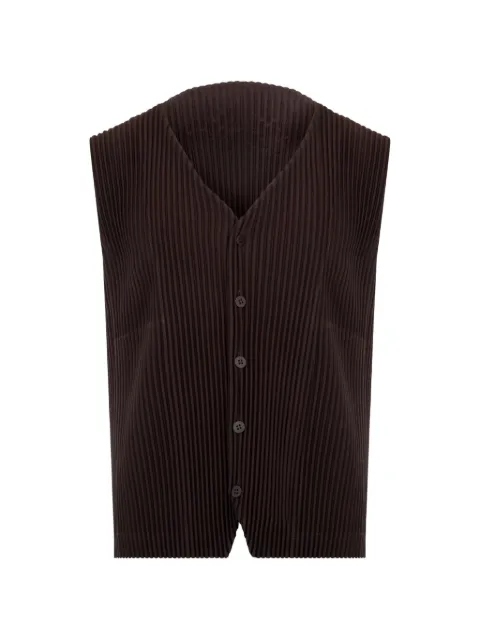 Issey Miyake chaleco Tailored Pleats 2 con botones