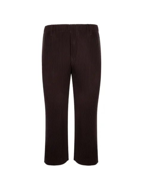 Issey Miyake Calça cropped com pregas