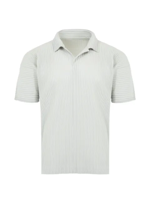 Issey Miyake plissé-effect polo shirt