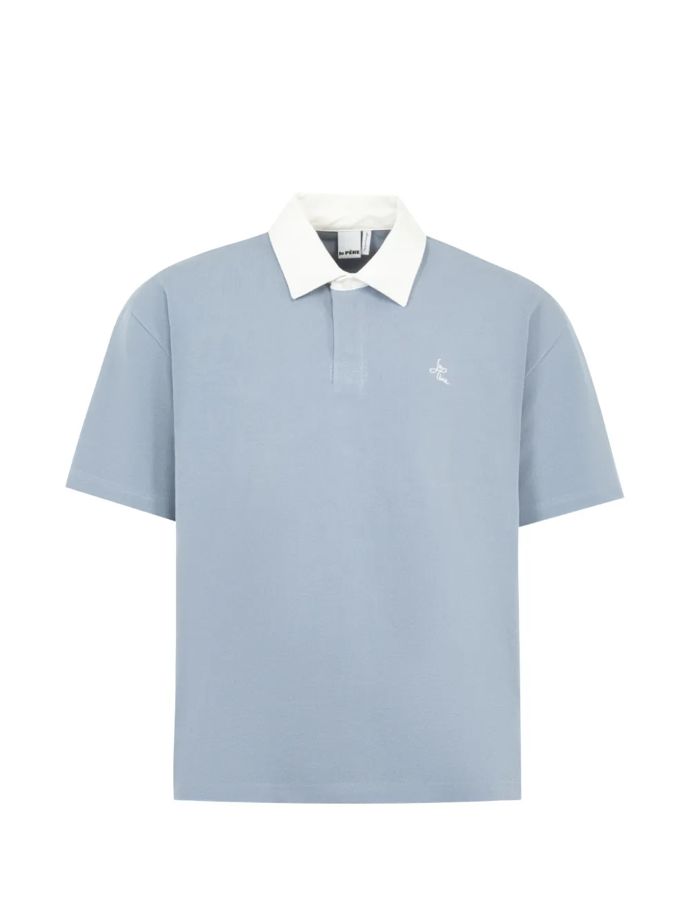 Le Pere Logo-embroidered Rugby Polo Shirt In Blue