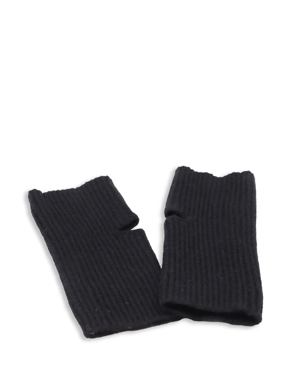 Club Monaco ribbed-knit fingerless gloves - Nero
