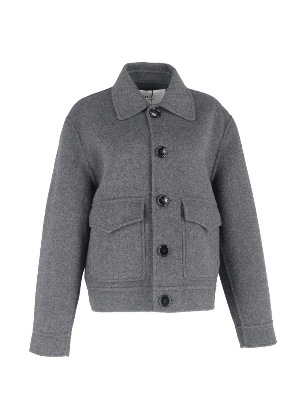 AMI Paris Boxy Fit double-face jacket - Grey