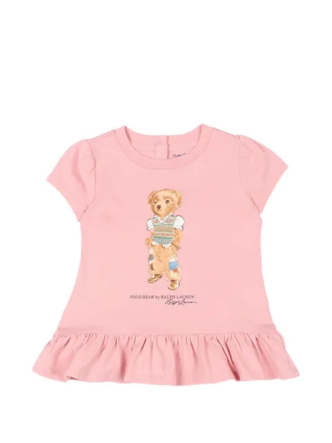 POLO RALPH LAUREN KIDS Polo Bear ruffled T-shirt