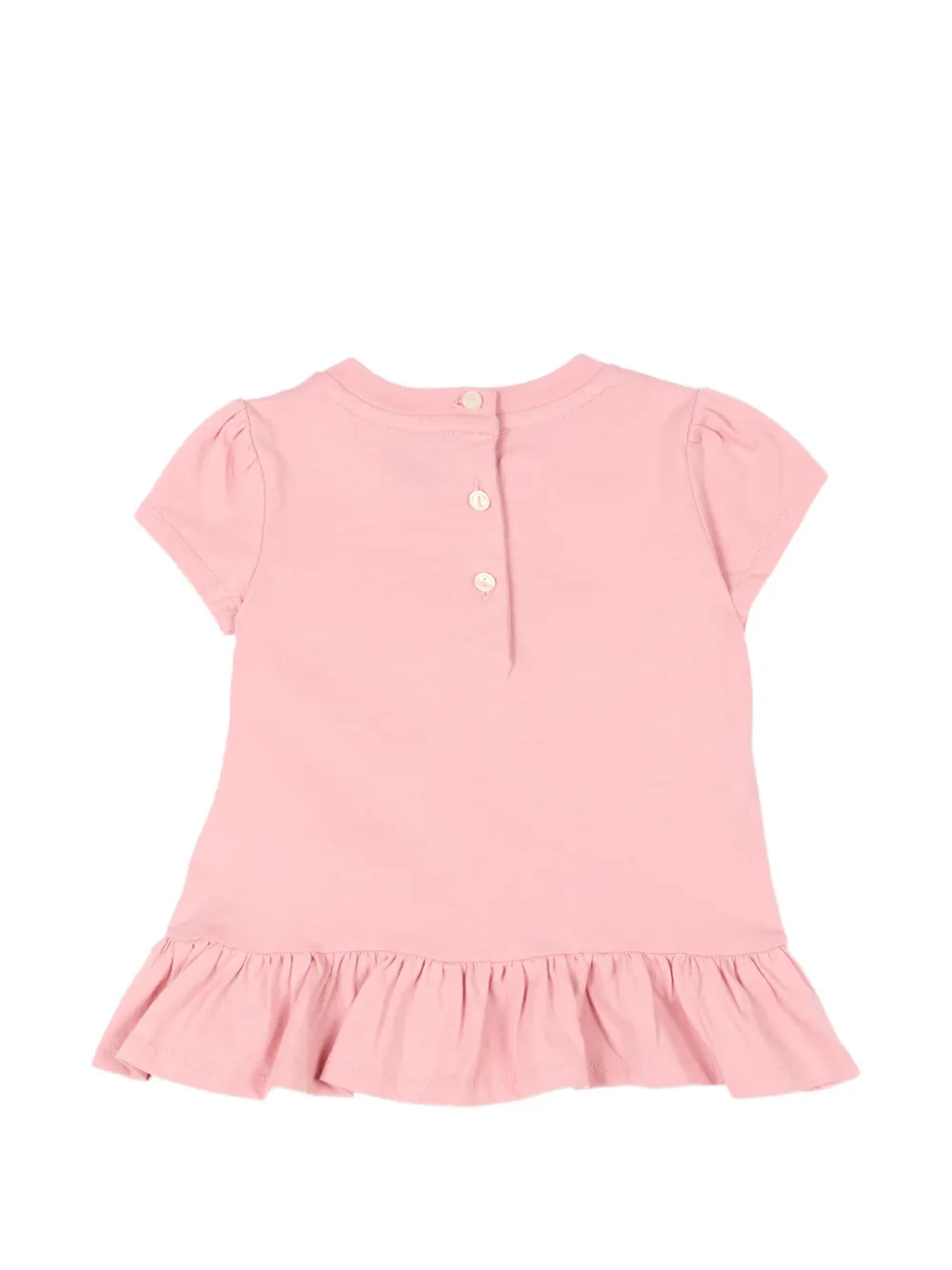 POLO RALPH LAUREN KIDS Polo Bear T-shirt met ruches Roze