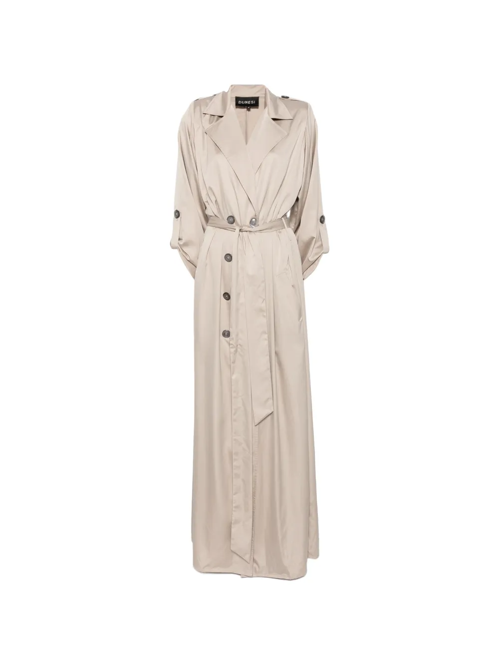 DUNESI double-breasted belted dress - Nude