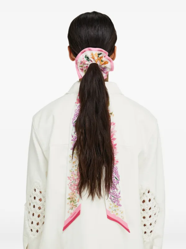 Ferragamo Spring シルクシュシュ | ピンク | FARFETCH JP