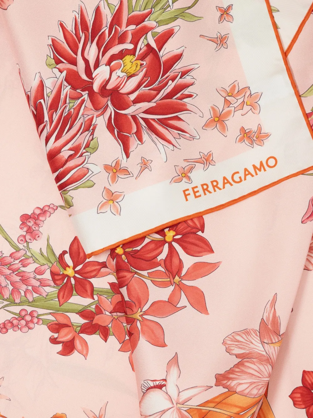 Ferragamo Spring zijden sjaal Oranje