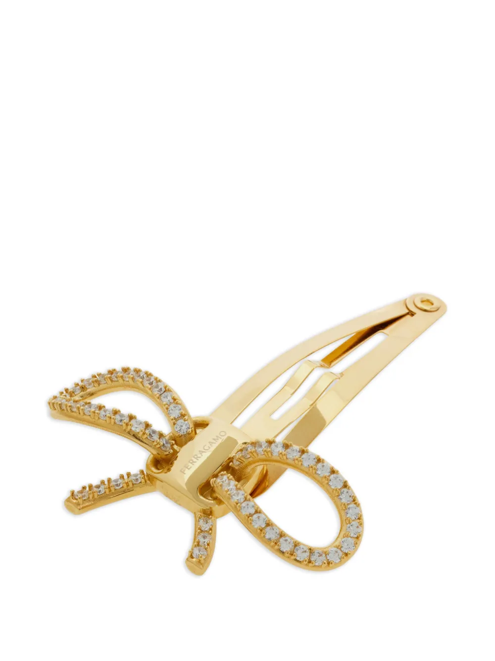 【美品】FERRAGAMO ゴールドリボンヘアクリップ Ferragamo ヴァラリボン ヘアクリップ | ゴールドトーン | FARFETCH JP
