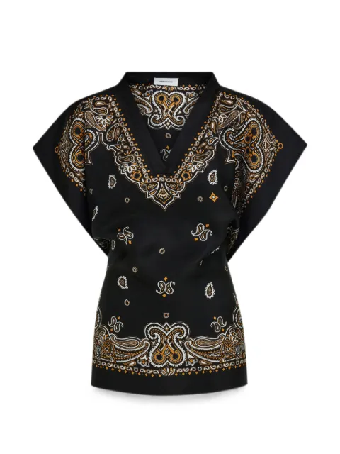 Ferragamo Arabesque print poncho