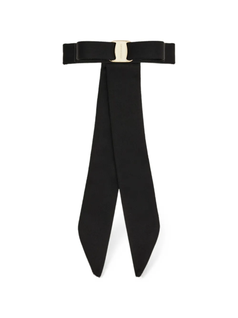 Ferragamo Fermacapelli con fiocco Vara - Nero