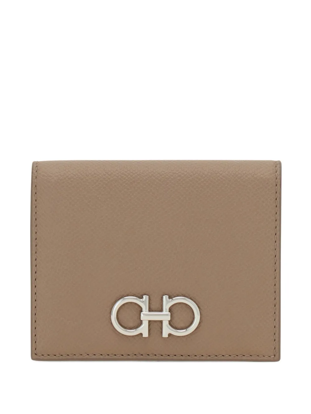 Ferragamo Gancini compact wallet - Nude