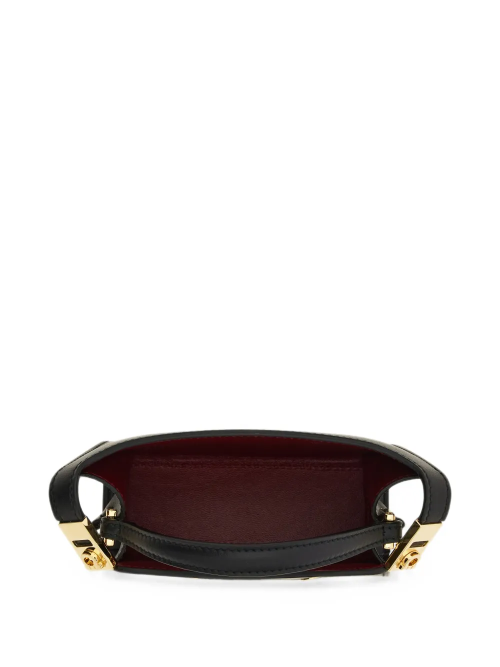 Ferragamo Mini Hug tassenbedel met handvat Zwart