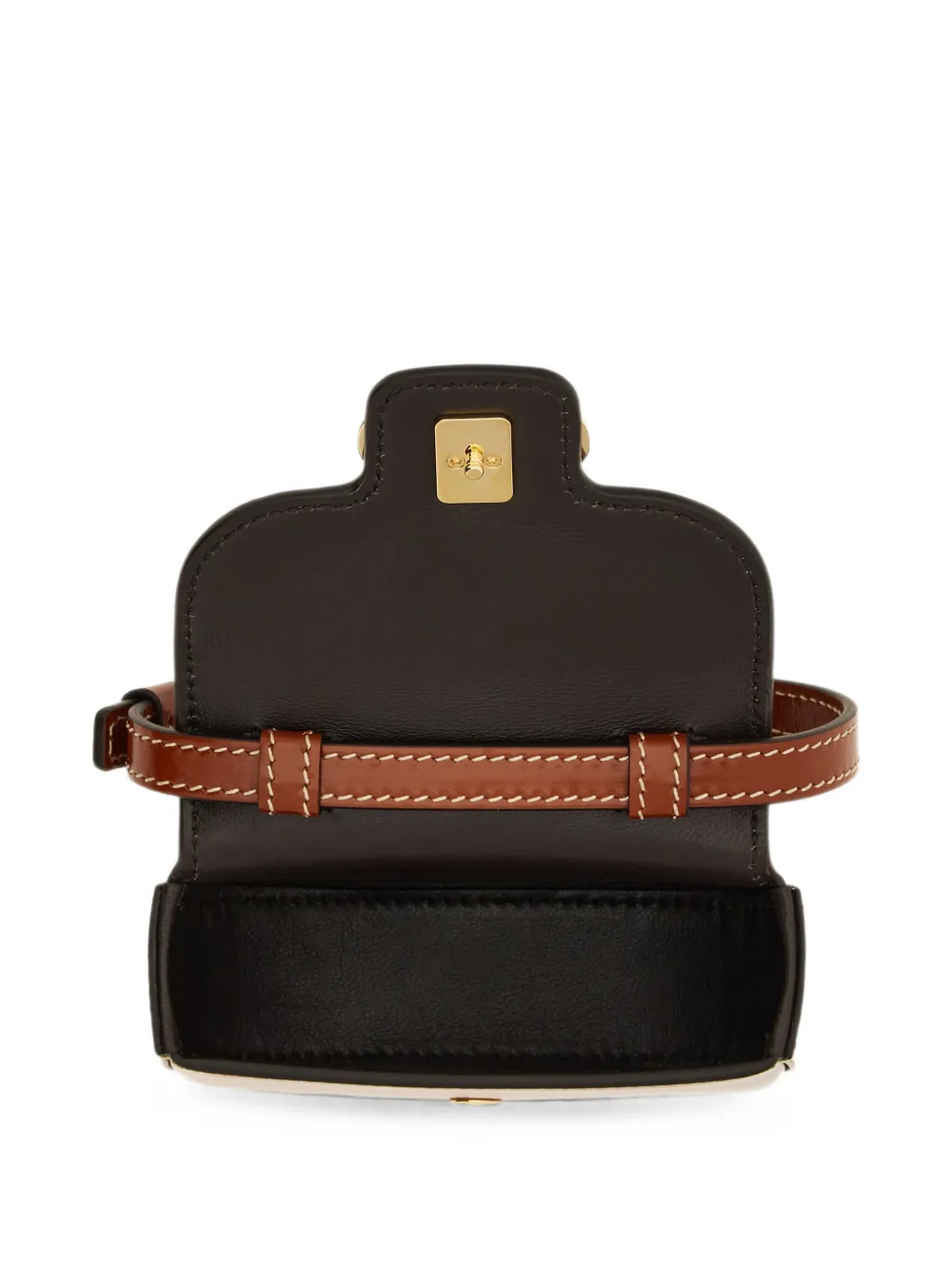 Ferragamo Double Gancini North-South crossbodytas Bruin