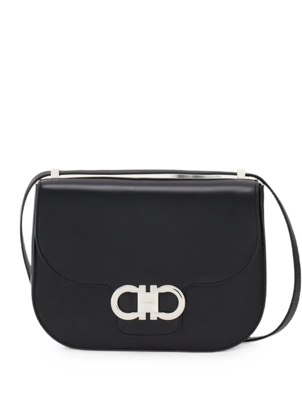 Ferragamo Double Gancini North-South crossbody bag (XS) - Nero