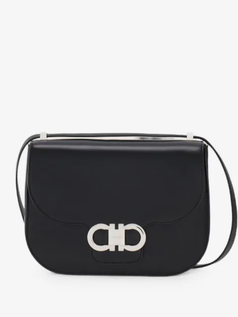 Double Gancini north-south crossbody bag (XS)