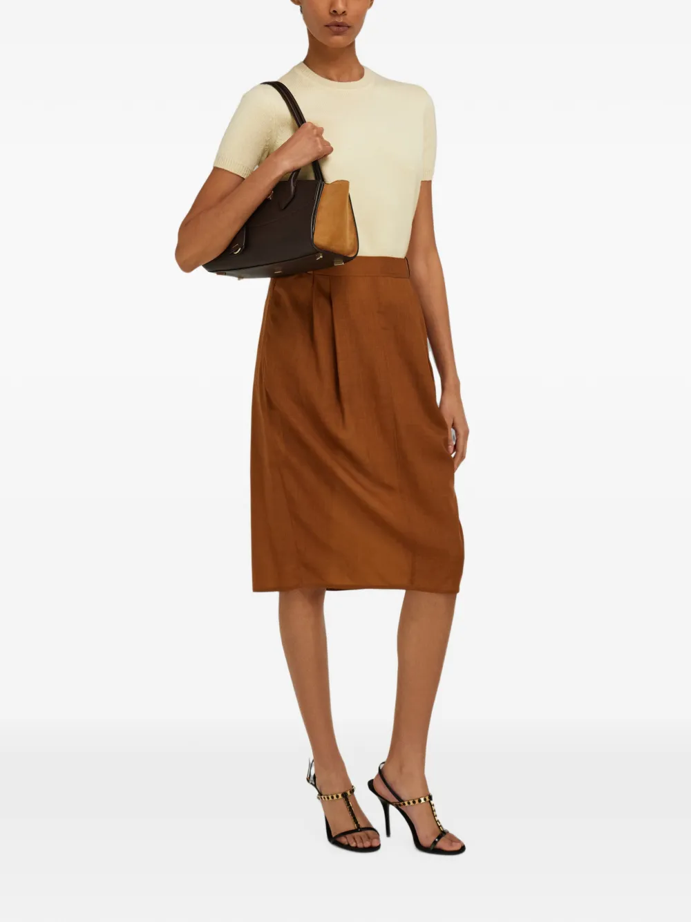 Ferragamo Studio Soft Bag East West tas Bruin