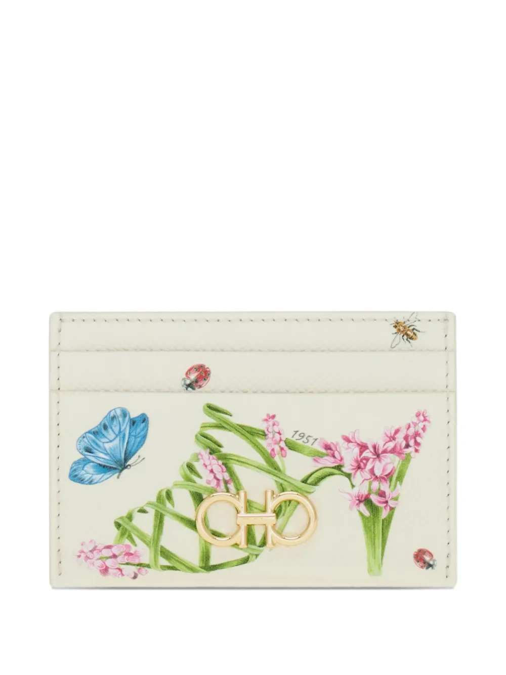 Ferragamo Gancini credit card holder - Toni neutri