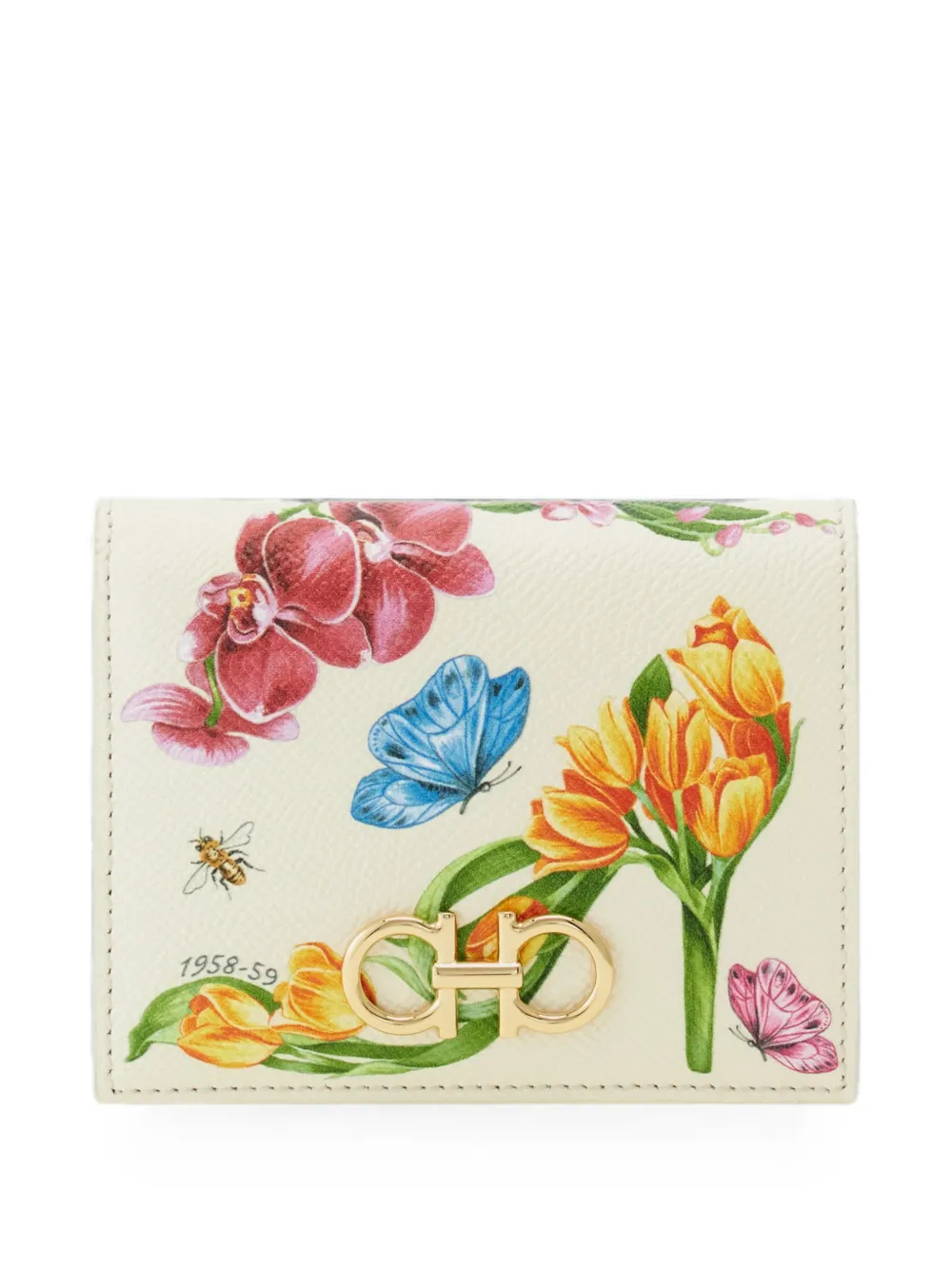 Ferragamo Gancini compact wallet - Toni neutri