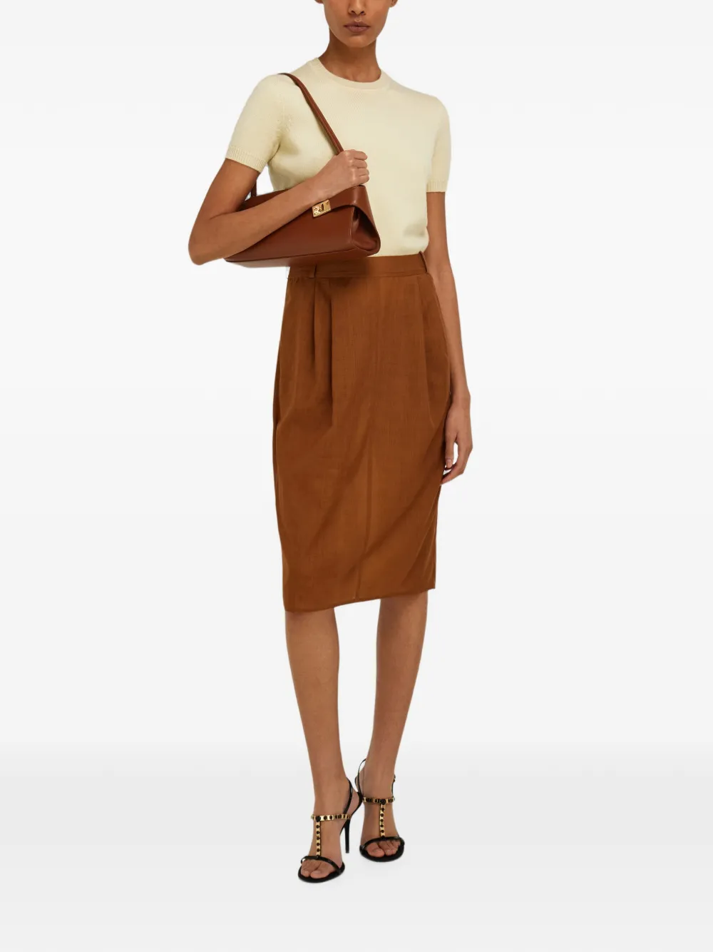 Ferragamo Hug East-West schoudertas Bruin