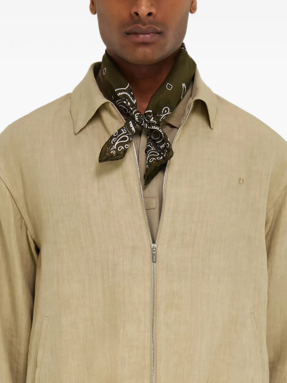 Ferragamo Bandana met Arabesque-print Groen
