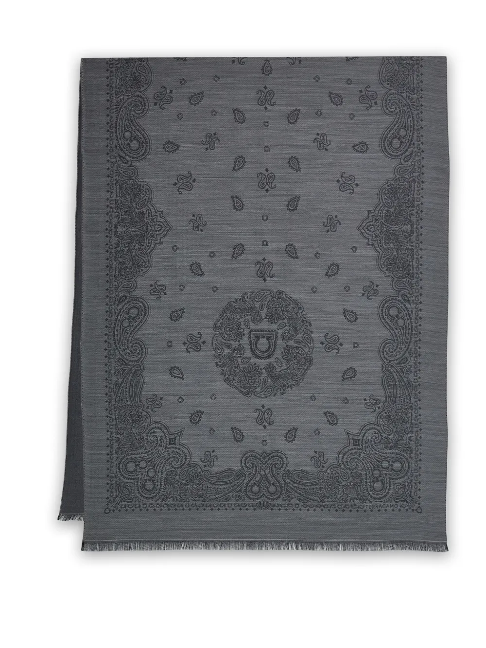 Ferragamo Arabesque-print stole - Grey