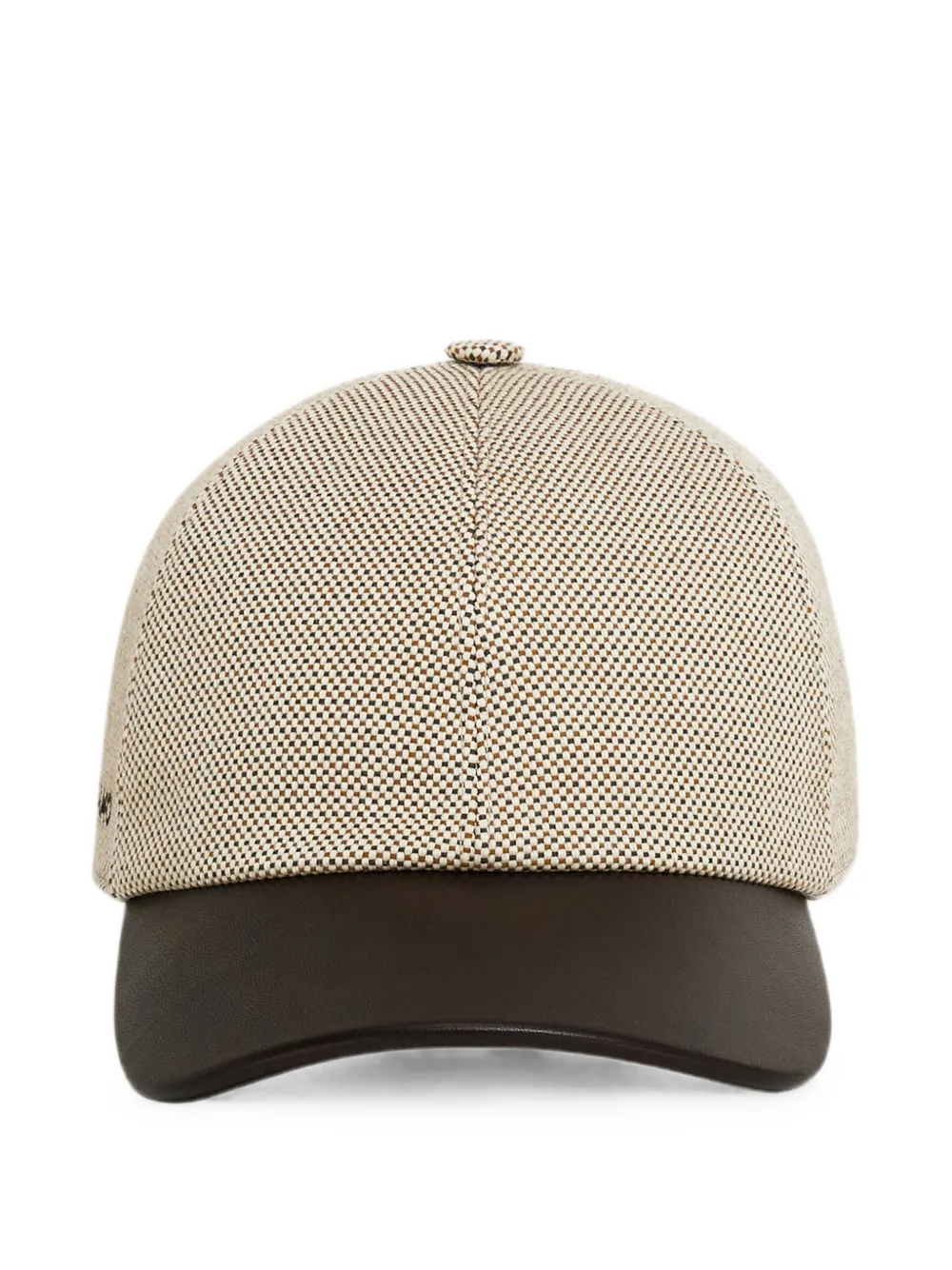 Ferragamo baseball cap with leather peak - Toni neutri